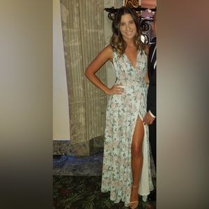 Lovers and Friends Leah Gown in Sea Foam Flore